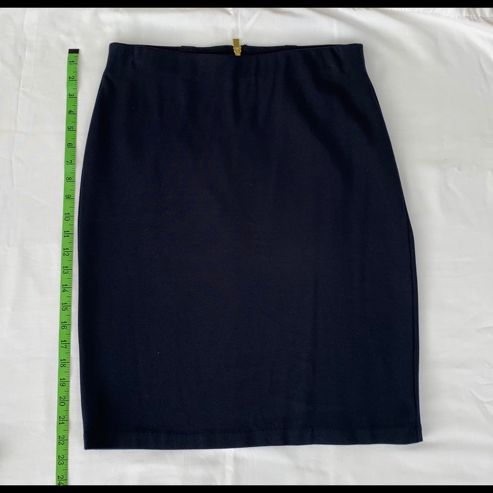 Navy Philosophy Pencil Skirt